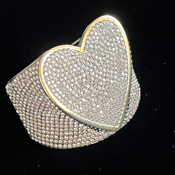 Zadig & Voltaire - Crystal Heart - Idol Strass Cuff Bracelet NWT Gorgeous! - Picture 10 of 14